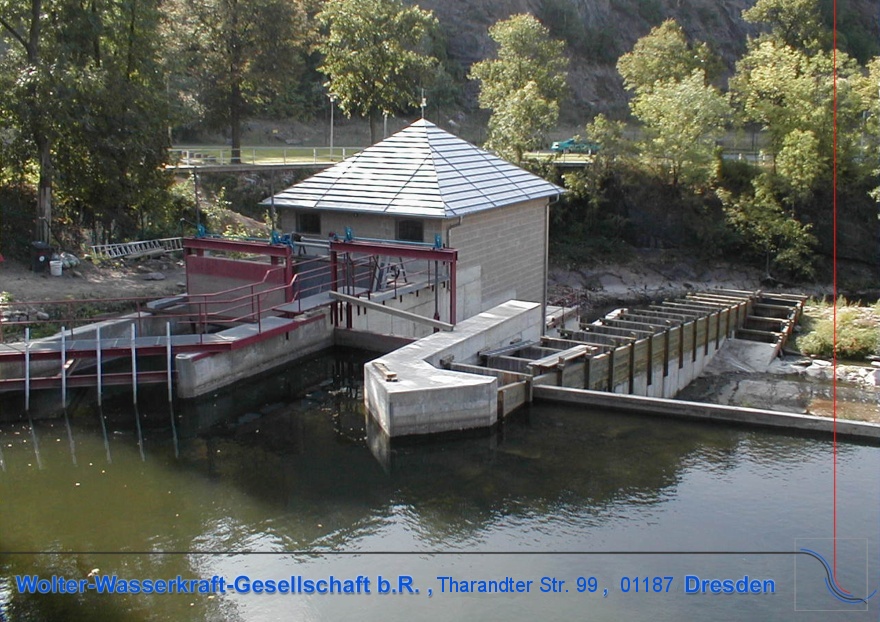 Wasserkraftwerk Bienertm�hlwehr Dresden